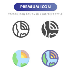 earth icon isolated on white background. for your web site design, logo, app, UI. Vector graphics illustration and editable stroke. EPS 10.