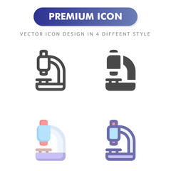 microscope icon isolated on white background. for your web site design, logo, app, UI. Vector graphics illustration and editable stroke. EPS 10.