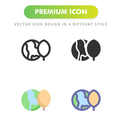 earth icon isolated on white background. for your web site design, logo, app, UI. Vector graphics illustration and editable stroke. EPS 10.