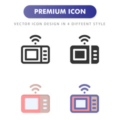 microwave icon isolated on white background. for your web site design, logo, app, UI. Vector graphics illustration and editable stroke. EPS 10.