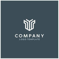 Elegant Luxury Initial Letter W Line Art Classic logo design