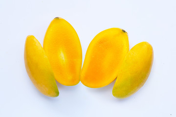 Tropical fruit, Mango  on white background.