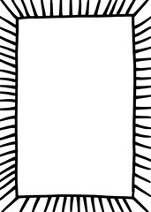 Hand-drawn, vertical sized, doodle style frame.