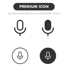 microphone icon isolated on white background. for your web site design, logo, app, UI. Vector graphics illustration and editable stroke. EPS 10.