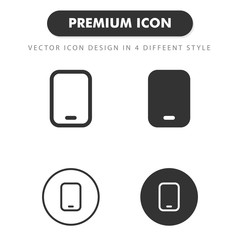 smartphone icon isolated on white background. for your web site design, logo, app, UI. Vector graphics illustration and editable stroke. EPS 10.