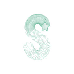 vector blend alphabet letter S