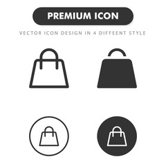 Shopping Bag icon isolated on white background. for your web site design, logo, app, UI. Vector graphics illustration and editable stroke. EPS 10.