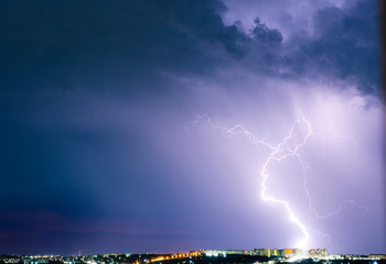lightning in the sky