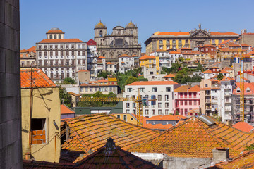 Fototapeta na wymiar Aerial view of the city of Porto