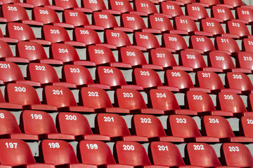 red seats in a stadium