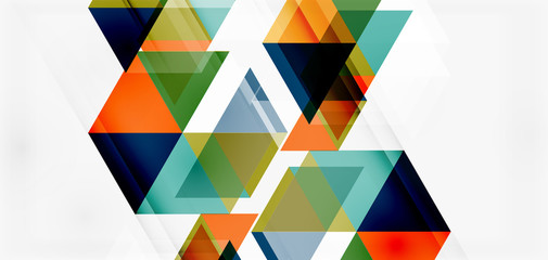 Geometric abstract background, mosaic triangle and hexagon shapes. Trendy abstract layout template for business or technology presentation, internet poster or web brochure cover, wallpaper