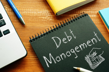 Debt Management is shown on the conceptual business photo