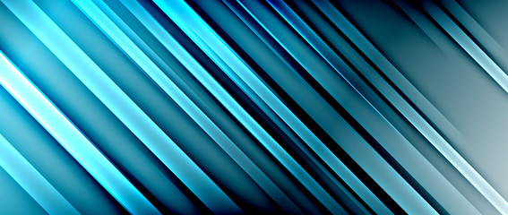 Fototapeta premium Bright gradient neon lines abstract background