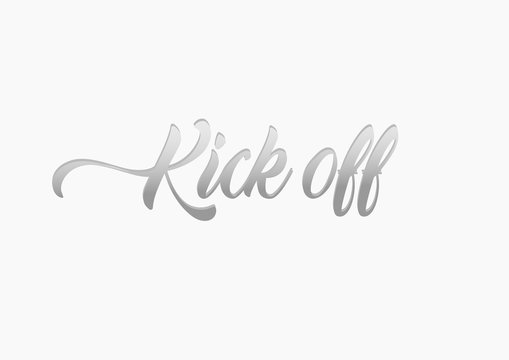 Kick Off Sign On Grey Background