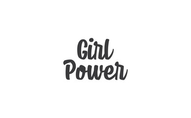 Girl power quote lettering. Calligraphy inspiration graphic design typography. Hand written card. Simple vector Female sign.