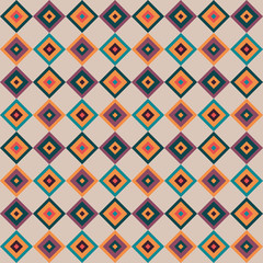 Mexican rhombus ornament seamless pattern. South America culture