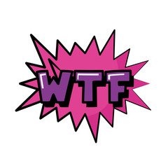Fototapeta premium expresion cloud with wtf word pop art flat style