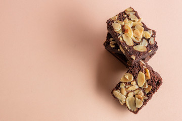fleshly baked almond brownies