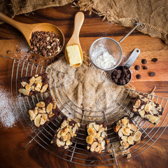 fleshly baked almond brownies