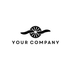 simple, clean propeller logo design. vector icon illustration inspiration. vintage, old, and modern style logos