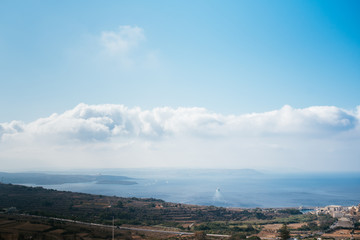 Landscape of Gozo island coast in Malta