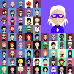 Obraz na płótnie Canvas People avatars, Vector women, men avatar