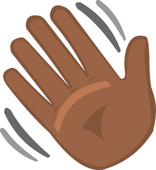 Vector illustration of a hand emoticon