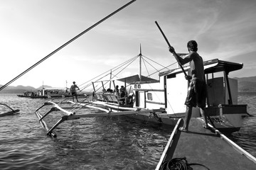 fishing in the sea