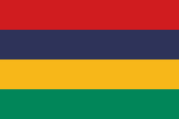 Mauritius flag. Official colors. Correct proportion