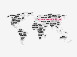 Black Lives Matter - BLACK LIVES MATTER - Image, Illustration with words related to the topic BLACK LIVES MATTER