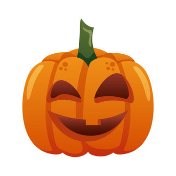 halloween pumpkin face degradient style icon