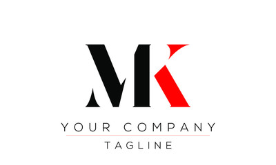 Letter MK Logo Design, Creative Modern Icon KM K M 