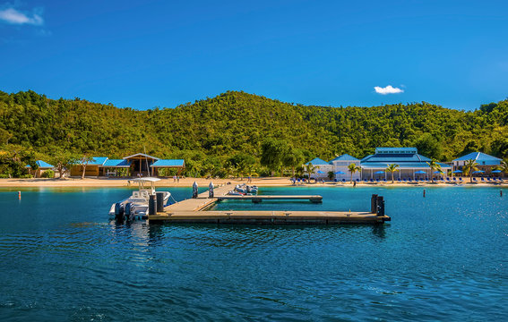 A view across the landing bay on Norman island off the main island of Tortola
