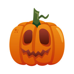 halloween pumpkin face degradient style