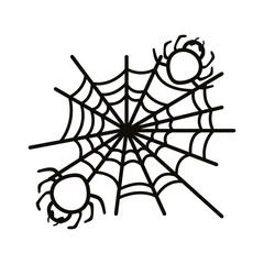 halloween spider net line style icon