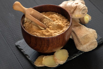 Ginger spice powder and ginger root