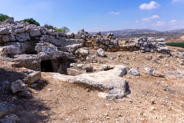 Excavations in archaeology park of Samaria settlement