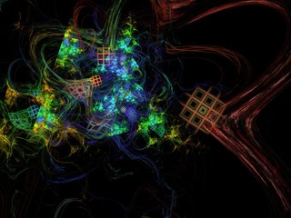 Naklejka na ściany i meble Imaginatory fractal background Image
