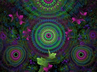 Imaginatory fractal background Image