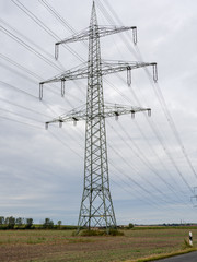 huge power pole run power lines across the country