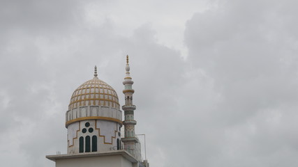 Fototapeta na wymiar Dome and minaret of a mosque at Mumbai city 