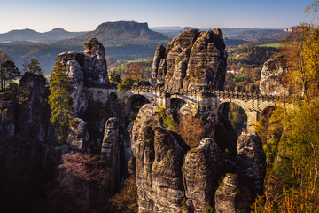 Sonnenaufgang über der Sächsischen Schweiz
