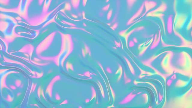 Заголовок: Trendy colorful abstract background with polarization effect and colorful neon holographic stains. Abstract background in psychedelic 3D rendering

