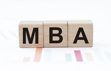 letter of the alphabet of MBA and financial documents
