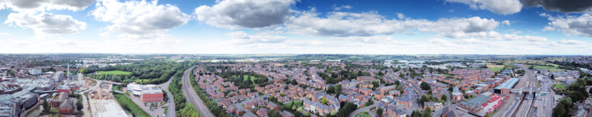 Fototapeta na wymiar english town center from above