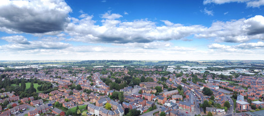 english town center from above