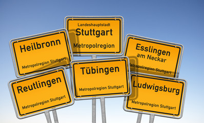 Städte der Metropolregion Stuttgart