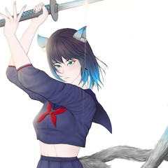 Samurai cat girl