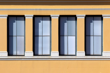 windows of an old building