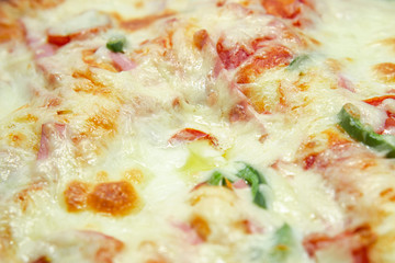 homemade pizza with sausage and cheese